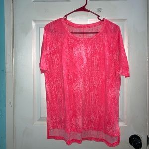 neon pink oversized tee